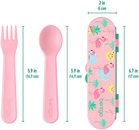 Bentgo Kids Plastic Utensil Set with Fork, Spoon, & Storage Case - Image 5