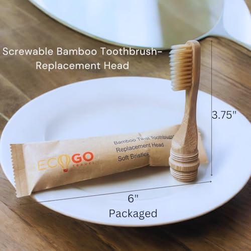 Screwable Bamboo Toothbrush Kit – Travel Toothbrush with Replacement Head & Cotton Storage Bag – Eco-Friendly, Compact, and Perfect for On-the-Go - Image 5