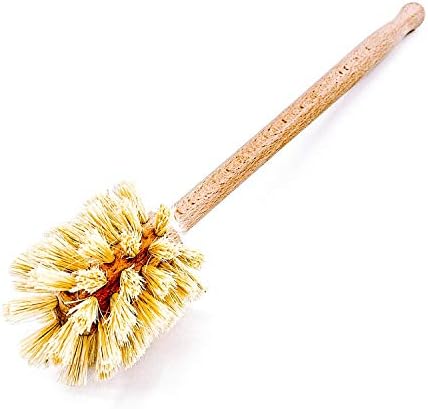 husMait Extra Long Wooden Handle Bottle Brush - 14 Inch Water Bottle Cleaner with Strong Bristles for Washing Deep Jars, Hydro Flasks, Tumblers, Thermos & Wide Mouth Glasses - Image 4