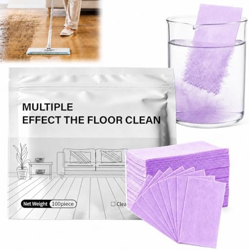Multi-Surface Floor Cleaning Tablets – Concentrated Dissolvable Cleaner for Hardwood, Tile, Laminate & More – Heavy Duty Deodorizing, Streak-Free Shine – No Harsh Chemicals (100pcs, Lavender) by Unknown
