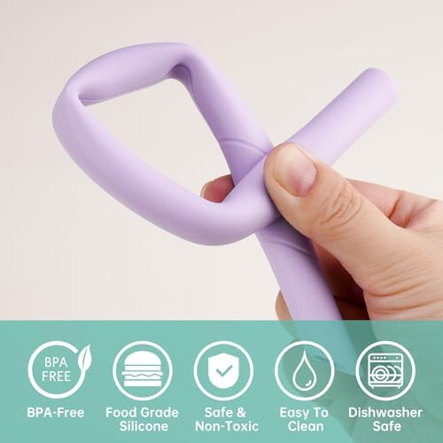 NiHome 6 PCS Extra Wide Reusable Bent Silicone Straws for Boba & Smoothies - Image 6