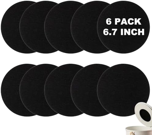 10 Pack Charcoal Filters for Kitchen Compost Bin, Compost Filters for Countertop Bin Pail Replacement, Activated Charcoal Home Bucket Refill Sets, Round 6.7 Inch by Pocurhi