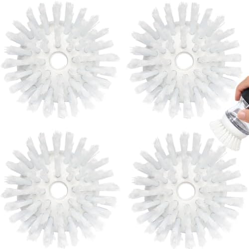 4 Pack Palm Brush Refills for OXO Soap Dispensing Dish Brush, White by Lacuewa