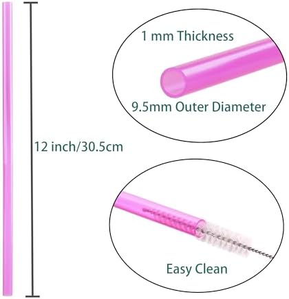 Dakoufish 10 Pack Replacement Straws for Stanley Quencher 30oz 40oz Tumbler Cups, Straw Accessories with Cleaning Brush, BPA Free Dishwasher Safe (Mix Color) - Image 2