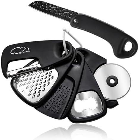 Kitchen Gadgets Set 6 Piece, Space Saving, Portable, Black by EsieHouzie