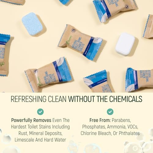 Natural Toilet Bowl Cleaning Tablets - Eco Friendly Products & Cleaning Supplies Bathroom Cleaner Refill Tablet Pack Of 12/24/48 Tabs (24) - Image 7