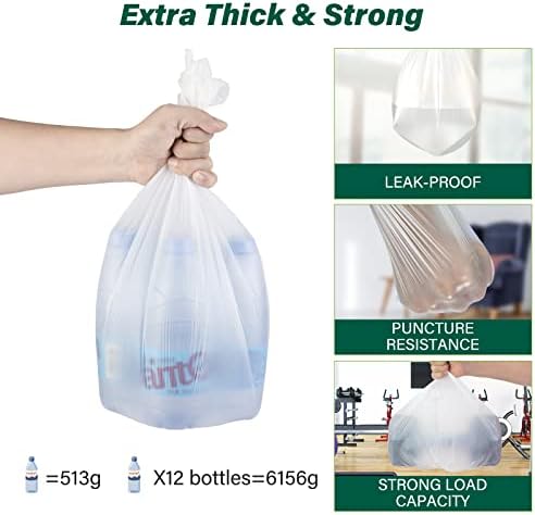 Inwaysin 4-6 Gallon Small Trash Bags Biodegradable 180 Counts, Ultra Thick & Strong 4 Gallon Trash Bag, Unscented Small Garbage Bags, Easy Tearing Waste Basket Liners for Bathroom, Bedroom, Office - Image 3