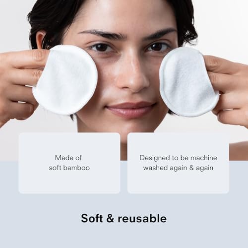 Public Goods Reusable Bamboo Cleansing Rounds | 14 Count Makeup Remover Pads with Cotton Mesh Wash Bag | Alternative to Disposable Cotton Rounds | Gentle, Machine Washable, Vegan Skincare Essential - Image 2