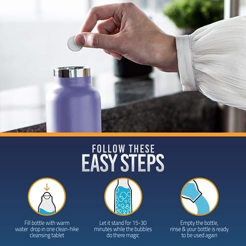 CleanHike Water Bottle Cleaning Tablets for Tumblers, 72 Ct, No Scrub - Image 2