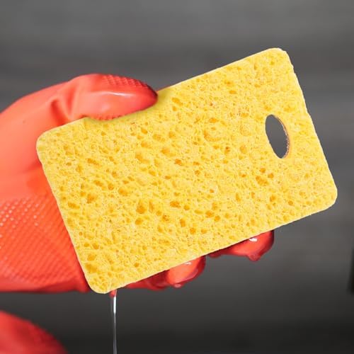 Beavorty 12pcs Sisal Fiber Cellulose Cleaning Sponges, Oil-Resistant Absorbent Dish Scrub Pads, Compact Square Kitchen Sponge Set for Everyday Stir-Fry and Dishwashing Use - Image 5
