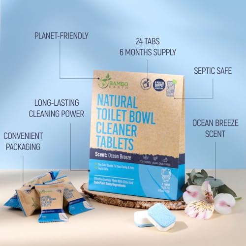 Natural Toilet Bowl Cleaning Tablets - Eco Friendly Products & Cleaning Supplies Bathroom Cleaner Refill Tablet Pack Of 12/24/48 Tabs (24) - Image 2