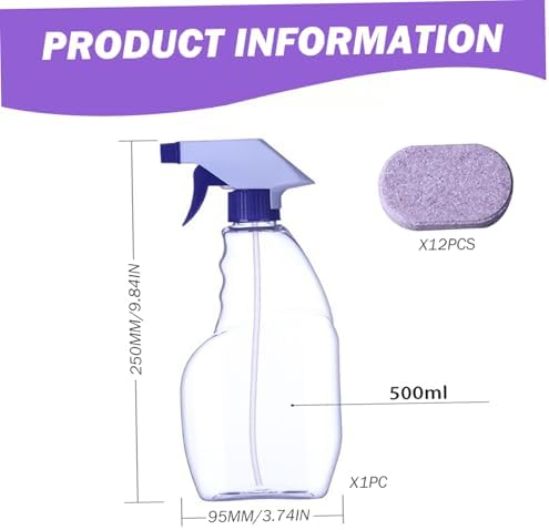 Bottle Cleaning Tablets, 500ml Cleaning Spray with 12PCS Concentrated All Purpose Cleaenr Refill, Multipurpose Cleaner Spray for Instant Stain Removal for Daily Use - Image 4