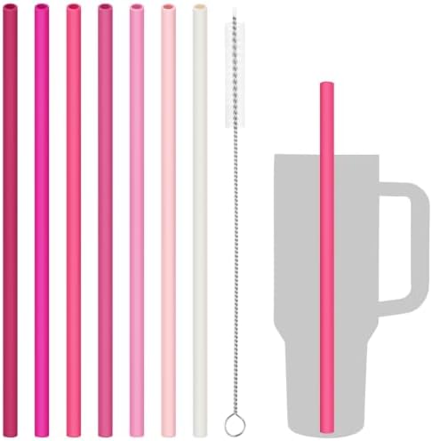 Tomorotec 7PCS Silicone Drinking Straws Fit for Stanley 40 oz 30 oz Tumbler by Tomorotec