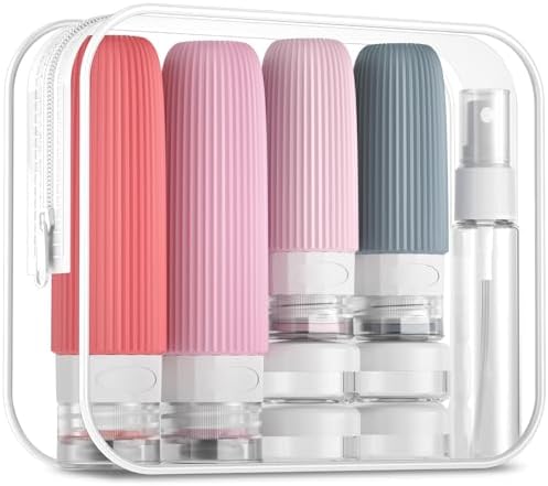 Mrsdry 16 Pack Travel Bottles Set, TSA Approved Leak Proof Silicone Squeezable Containers for Toiletries, Refillable Travel Accessories for Conditioner, Shampoo, Lotion & Body Wash Accessories by Mrsdry