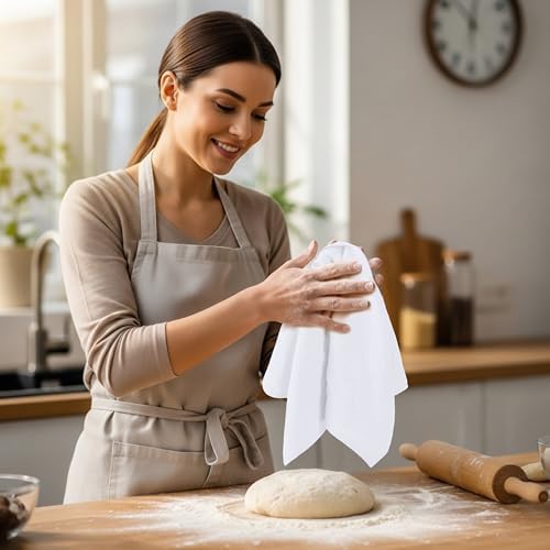 Utopia Kitchen White Flour Sack Towels [6 Pack - 28 x 28 Inch] 100% Cotton - Image 2