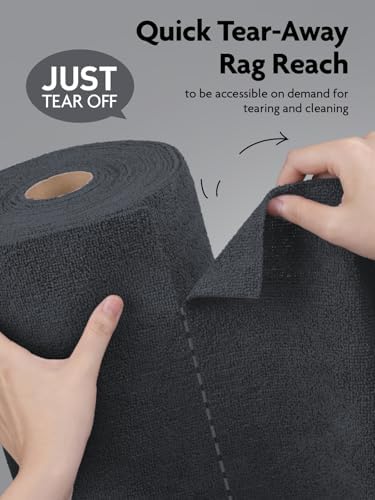 Fantasticlean Microfiber Cleaning Cloth Roll-675 Sheets(9 Rolls of Dimgrey) - Image 2