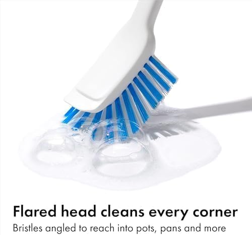 OXO Good Grips Dish Scrub Brush with Non-Slip Handle, Nylon Bristles - Image 6