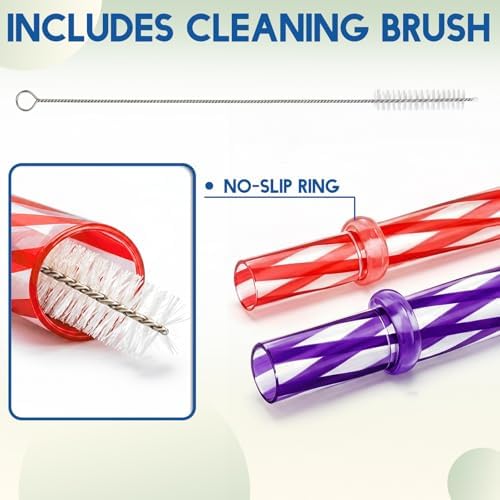 Jovitec 50 Pcs 11 Inch Reusable Plastic Straws with Brush, 10 Colors - Image 5