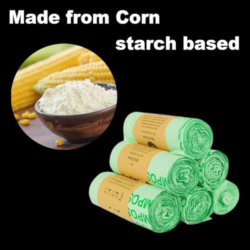 Handle Tie Compostable Food Scrap Bags For Counter Top Compost Bin, Small Compost Bags, 100 Count, 10 Liter Small Kitchen Food Scrap Waste Bags for Compost - Image 6