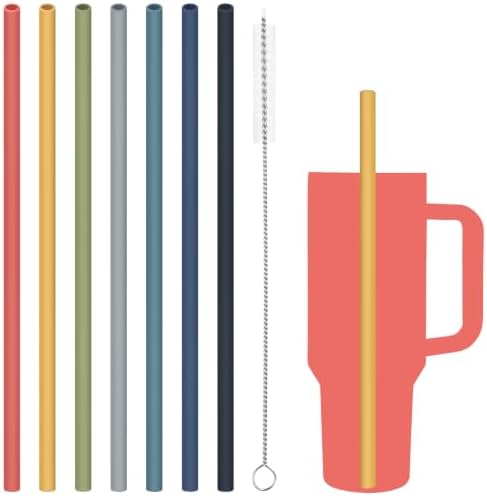 Tomorotec 7PCS Silicone Drinking Straws Fit for Stanley 40 oz 30 oz Tumbler by Tomorotec