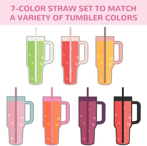 Tomorotec 15PCS Silicone Drinking Straws Fit for Stanley 40oz 30oz Tumbler - Image 6