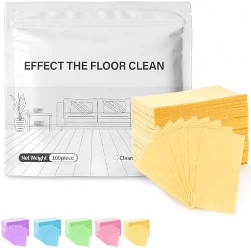 100 Piece Floor Cleaning Tablets, Multi-Surface Cleaner for Mopping, Dissolvable Floor Cleaner Refill for Hardwood Tile Laminate, Household Solution for Daily Home Care (Yellow, 300Pcs) by Unknown