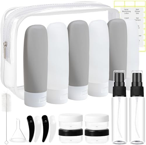 DEWSENSI 20 Pack Travel Bottles Set for Toiletries TSA Approved by DEWSENSI