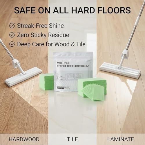 Multi-Surface Floor Cleaner Tablet, 100 Count Water Soluble Sheets, Deep Cleaning Solution for Mopping Hardwood, Tile and Laminate Floors, Household Cleaning (Blue Camellia Fragrance, 300PCS) - Image 4