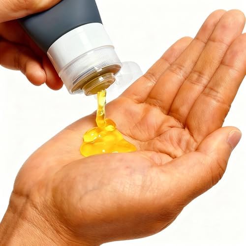 16-Piece Silicone Travel Bottles Set – TSA Approved Leakproof Toiletry Kit with Flat Easy-Squeeze Bottles, Pump & Spray, Waterproof Bag - Image 5