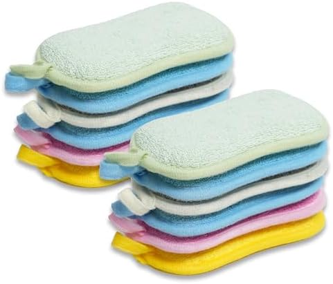 Dish Sponge Kitchen Sponges,Scrub Sponges,Double Sided Cleaning,Non Scratch,Ultra fine Fiber Wiping+Stainless Steel Wire to Remove Stubborn Stains,Durable Thickening (Large 12-Pack) by Unknown