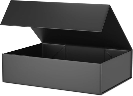 Black Gift Box 11.9" x 8.5" x 3.3" with Magnetic Closure Lid Gifts Boxe for Presents,Bridesmaid Gift Boxes,Cute Box,Birthday Gifts Boxe,Luxury for Gift Packaging, Magnetic Gifts Boxes for Wrapping Gift