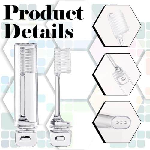 Patelai 4 Pcs Travel Toothbrush Mini Foldable with Case,Clear - Image 4