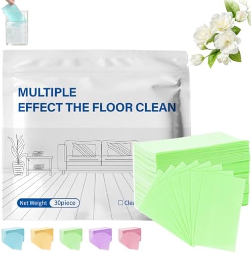 100/200/300 Pcs Multi-Surface Floor Cleaning Tablets, Multi-Effect Floor Clean Tablets, Dissolvable Mopping Refill for Tile, Vinyl, Hardwood, Laminate & Sealed Hard Floors (Green(Gardenia),300pcs) by Unknown