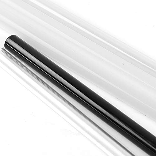 Reusable Glass Straws - 9" L x 8 mm W - Smoothie Drinking Straws for Smoothie, Milkshakes, Pack of 6 with 1 Cleaning Brush (black white transparent) - Image 4