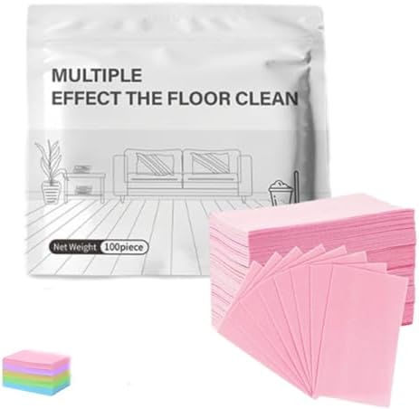 100 Piece Floor Cleaning Tablets Multi-Surface Cleaner, Multi-Surface Floor Cleaner Sheets for Wood, Tile, Marble & Composite Floors (Pink) by cooluder