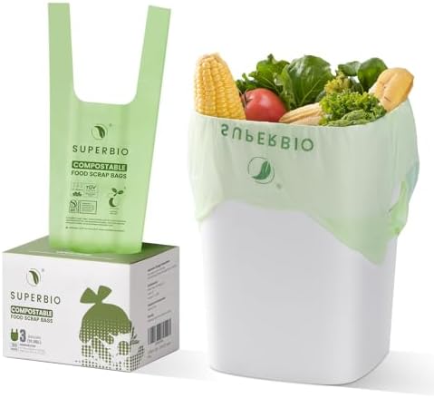 SUPERBIO 3 Gallon Compostable Food Waste Bags, 80 Count - Image 3