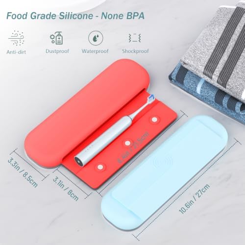 Silicone Toothbrush Travel Case, Upgrade Large Toothbrush Case for Travel - Image 2