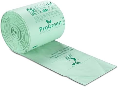 Compostable Trash Bags, Extra Thick, Compost Kitchen Bin Bags, Food Scraps Yard Waste Bags, ASTM D6400 BPI and TÜV AUSTRIA Certified (6 Gallon, Pack of 30) - Image 3