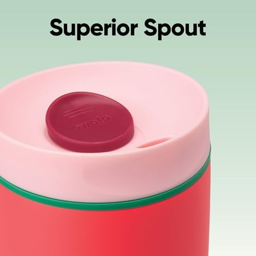 Owala SmoothSip Slider Insulated Stainless Steel Coffee Tumbler, Reusable Iced Coffee Cup, Hot Coffee Travel Mug, BPA Free 20 oz, Pink/Red (Strawberry Fields) - Image 5