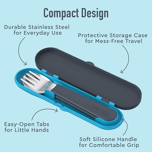 Bentgo Kids Stainless Steel Utensil Set with Fork, Spoon, & Storage Case - Image 4