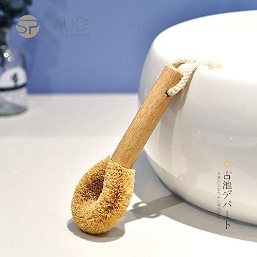 Wodden Cleaning Brush, Bottle Washing Brush, Pan Scrub Brush, Natural Coconut Fiber Brush Head , Sturdy, Deep Cleaning, Eco-Friendly - Image 6
