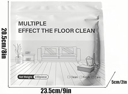 300 Pieces Multi Effect Floor Cleaner Sheets Floor Cleaning Tablets Water Soluble Floors Cleaners Wood Cleaner Tablets For Mopping Concentrated Cleaners For Hardwood, Tile, Laminate & More - Image 7