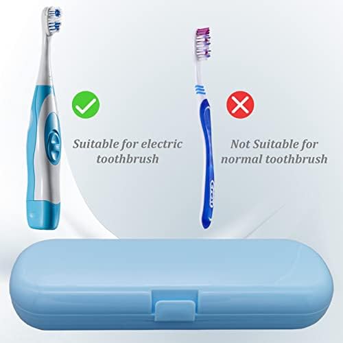 Hovesty 2 Pcs Electric Toothbrush Travel Case, Portable Travel Toothbrush Holder for Electric Toothbrush Set (Blue and Black) - Image 3