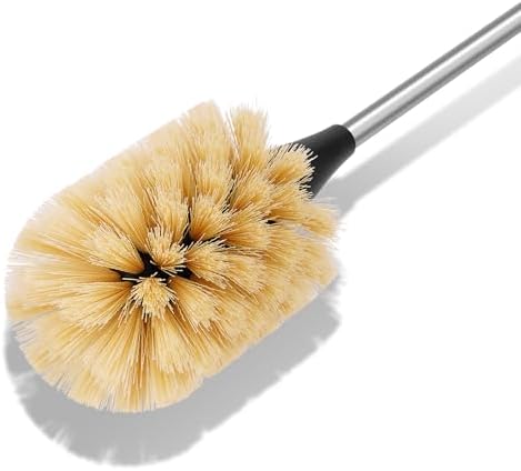 Bottle Cleaning Brush with 2 Replaceable Heads, 13 in, Yellow - Image 2