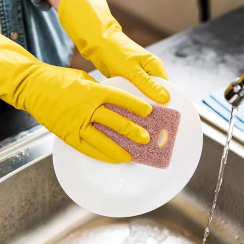 12pcs Sisal Fiber and Wood Cellulose Dish Sponges Multi-Function Household Scrub Sponges Oil-Resistant Absorbent for Dishwashing and Wok Cleaning - Image 5