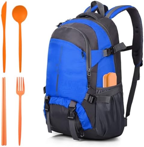 ELANE 4 Sets Reusable Travel Utensils Set with Case,Camping Cutlery Set Reusable Cutlery Set with Case,Utensil Sets for Lunch Picnic Daily Use Outdoor (orange) - Image 6