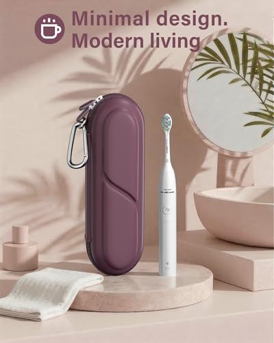 ProCase Toothbrush Travel Case for Oral-B/Oral-B Pro 1000 1500 5000 7000 7500 6000 9600/Philips Sonicare 4100 5100 1100 6100 5300 Oral-B iO Electric Toothbrush Portable Hard Container -Plum - Image 6
