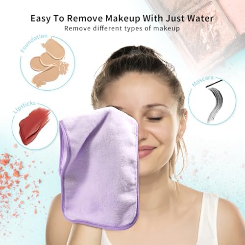 my novel things Makeup Remover Cloth 7-Day Set 15"x6.5" Reusable Washcloths - Image 3
