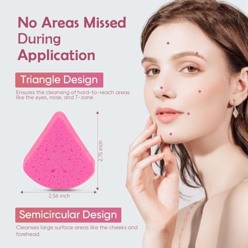 AIDEA Compressed Facial Sponges, 96Count, Fcae Sponges for Cleansing, Pink - Image 4