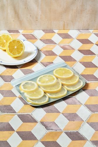 W&P Porter Silicone Reusable Storage Bag, Sandwich (10oz Flat), Sage, Food Storage Container, Microwave and Dishwasher Safe, Easy Cleaning - Image 2